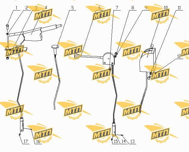 Parking brake flexible shaft