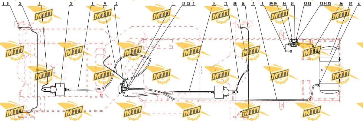 Rear axle oil channel T-connector