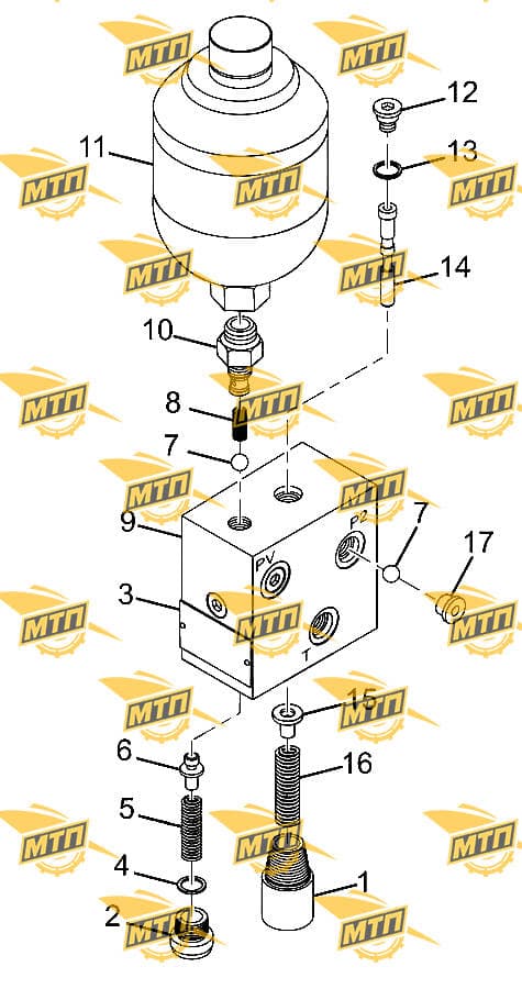 Reducing valve spring seat