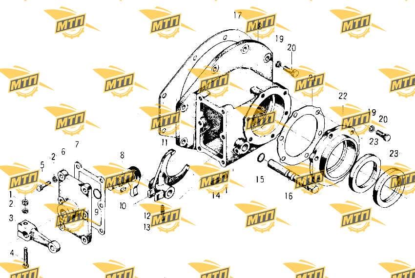 Oil seal cover, rear output shaft