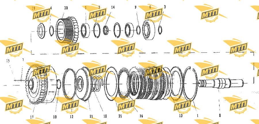 Clutch driven disc