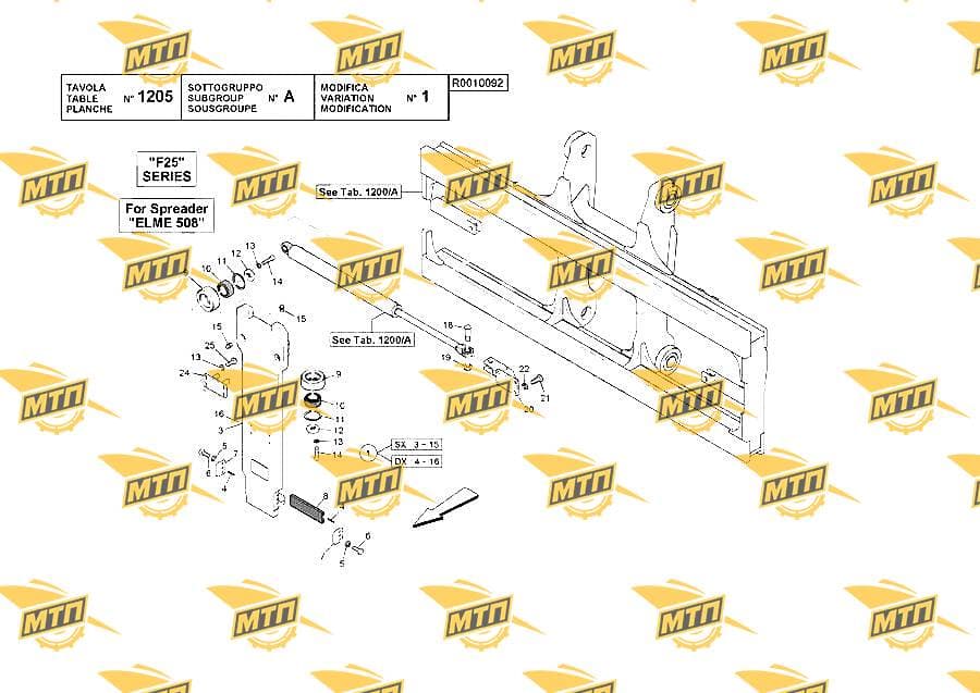 L.H. FORK BRACKET (+)