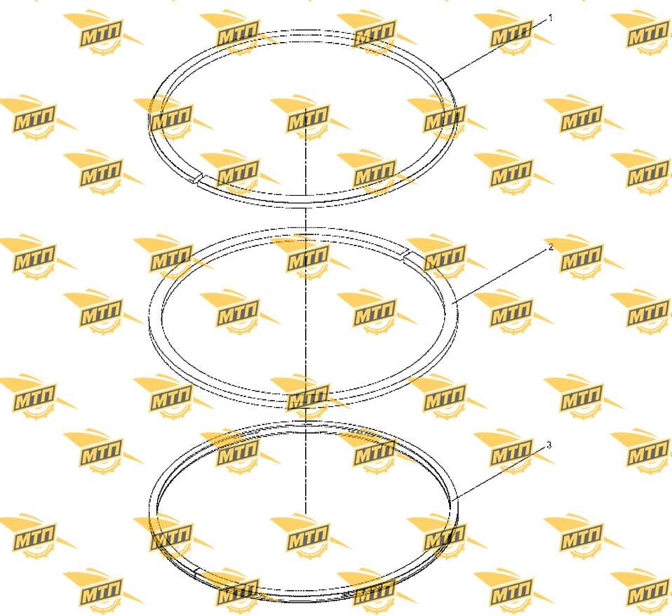 Piston ring 612600030019